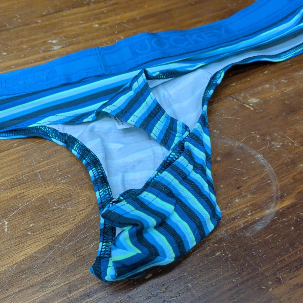 Jockey Essentials 4-Pack Cotton Stretch Men's Thong - Size Large